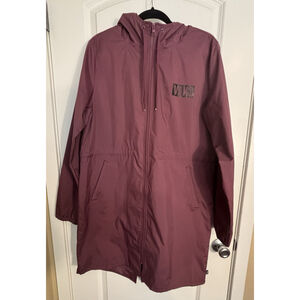 Vans Kastle Long MTE Jacket Womens XL Burgundy Off The Wall Windbreaker Parka